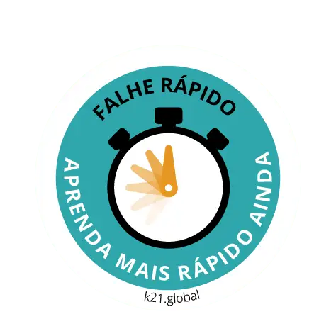Um relógio e a frase na legenda: Falhe rápido e aprenda mais rápido ainda