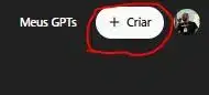Botão +Criar para criar o assistente de IA