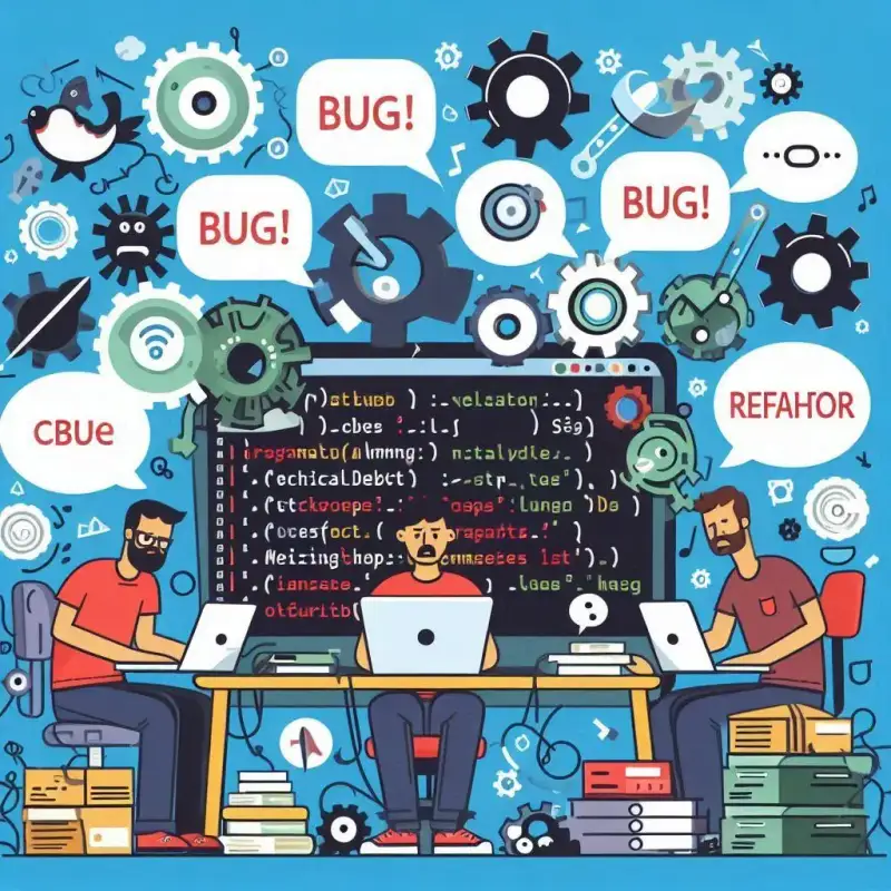 Problema técnico. 3 Desenvolvedores em volta de muitos bugs