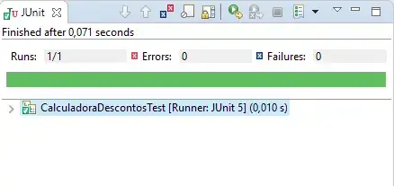 JUnit indicando sucesso ao executar os testes.