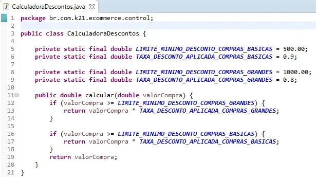 TDD - Método Calcular atendendo os três critérios de aceitação após a refatoração