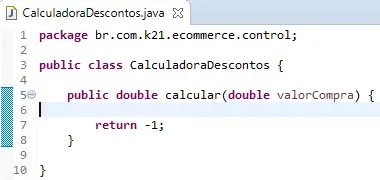 Método Calcular em CalculadoraDescontos