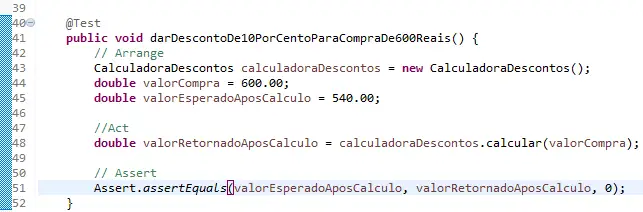 Segundo teste verificando o critério de aceitação 02 com um valor de compra de $600,00