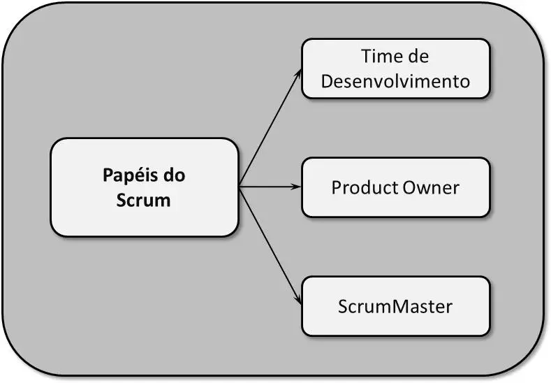 Os três papéis do Scrum: Product Owner, Scrum Master e Desenvolvedores