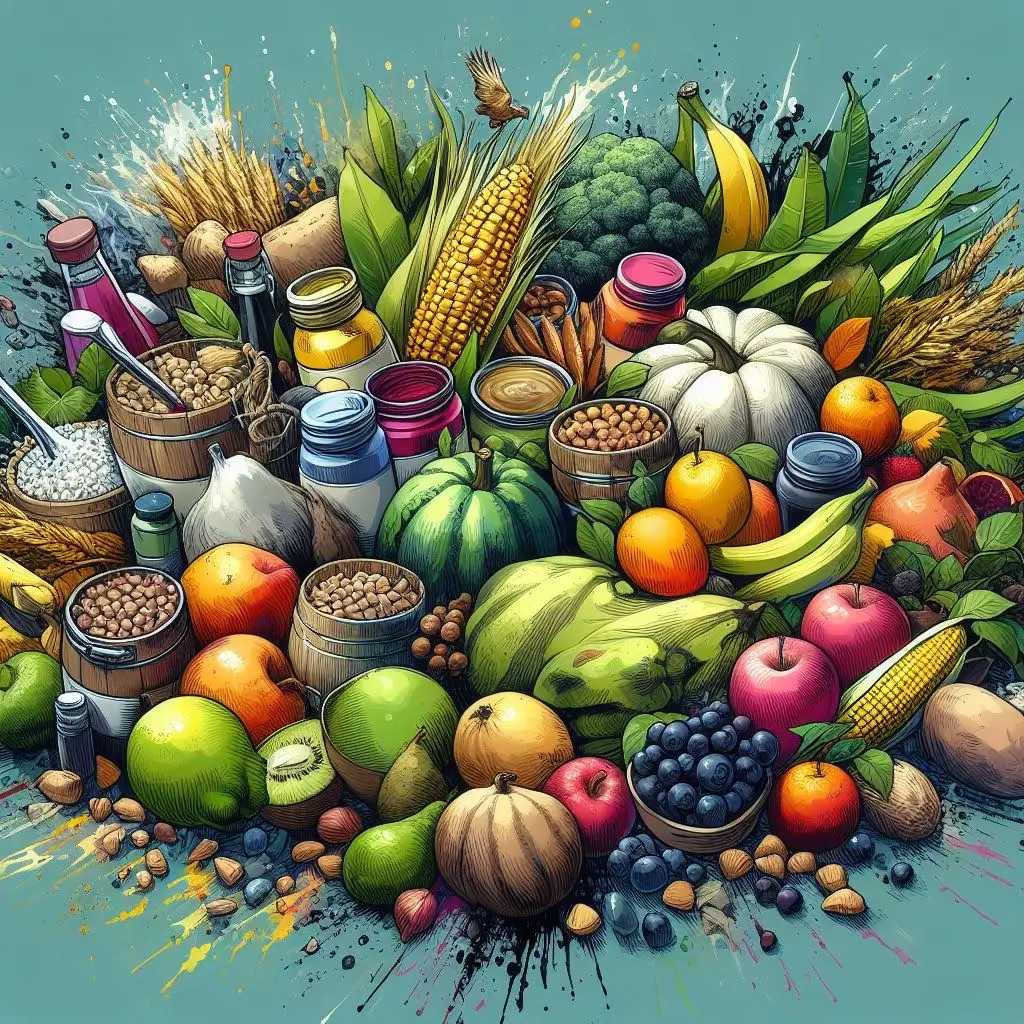 Commodity uma cesta de alimentos.