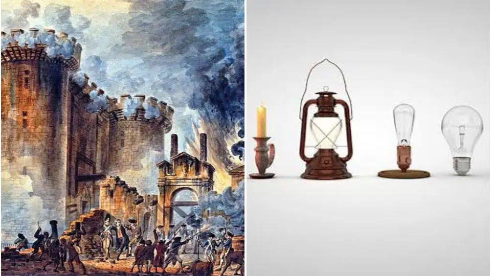 A queda da Bastilha e a evolução das lâmpadas