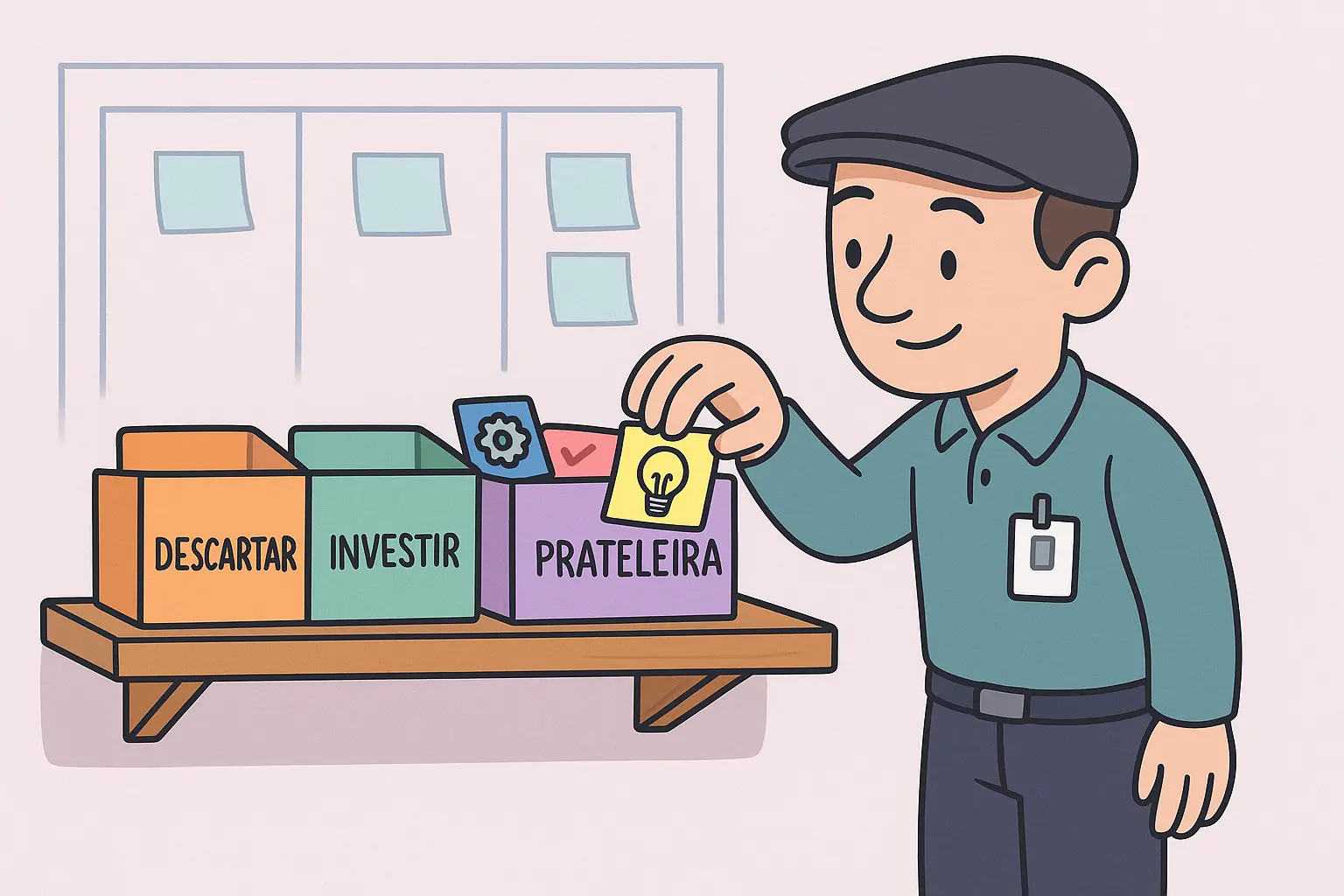 Colocar itens na prateleira (shelve): O que fazer com itens que ainda não sabemos se vamos investir ou descartar