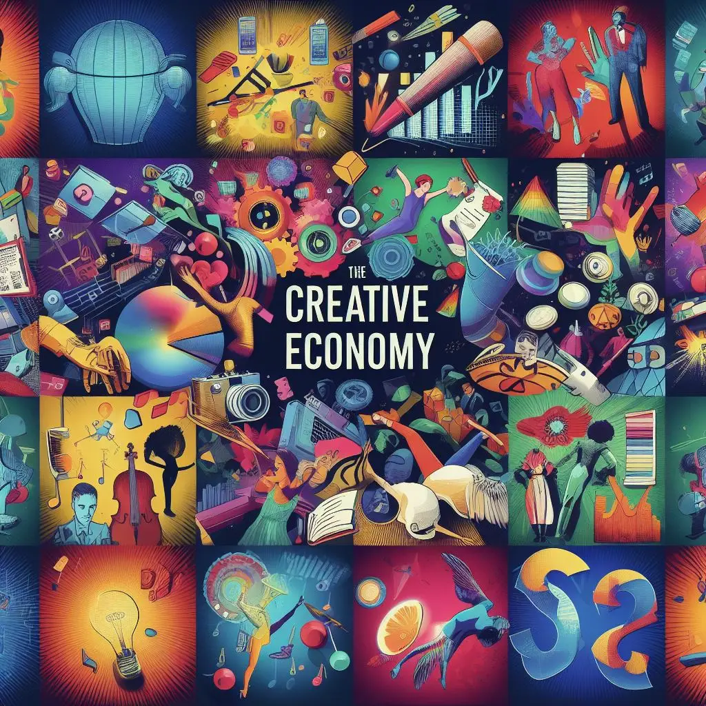 Diversas imagens aleatórias sobre economia criativa.