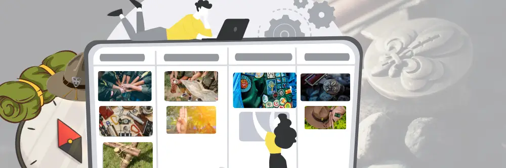 Um quadro Kanban com as imagens publicadas no artigo.